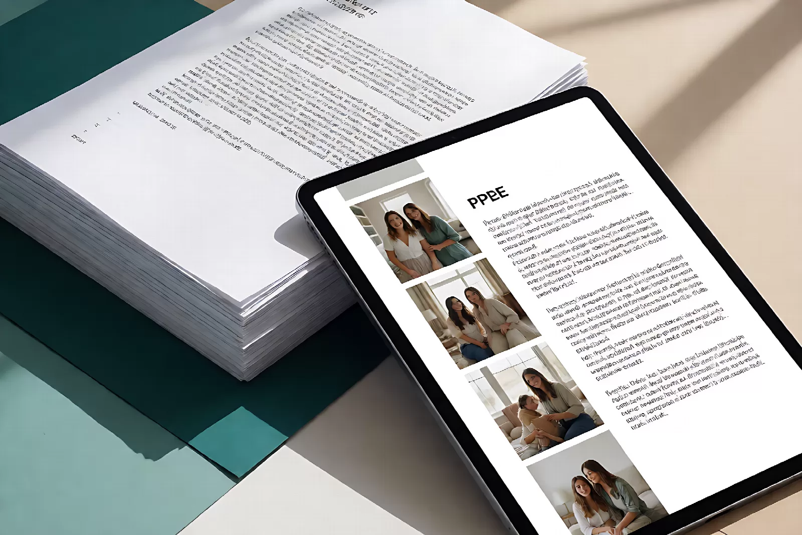 多张图片合并成一个PDF:扫描件与平板上的多页PDF缩略图列表